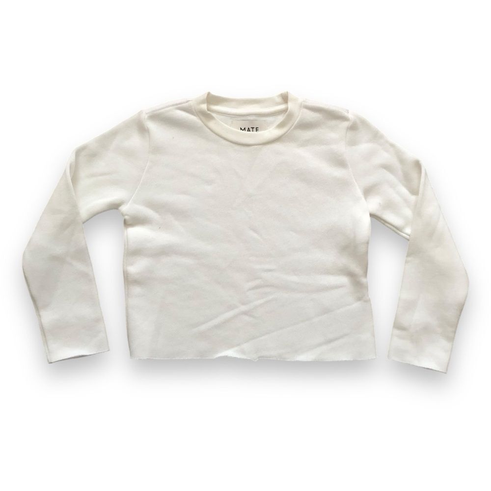 Mate the Label Mini Kids Sweatshirt Sample Piece Size 4 Neutral Minimalist